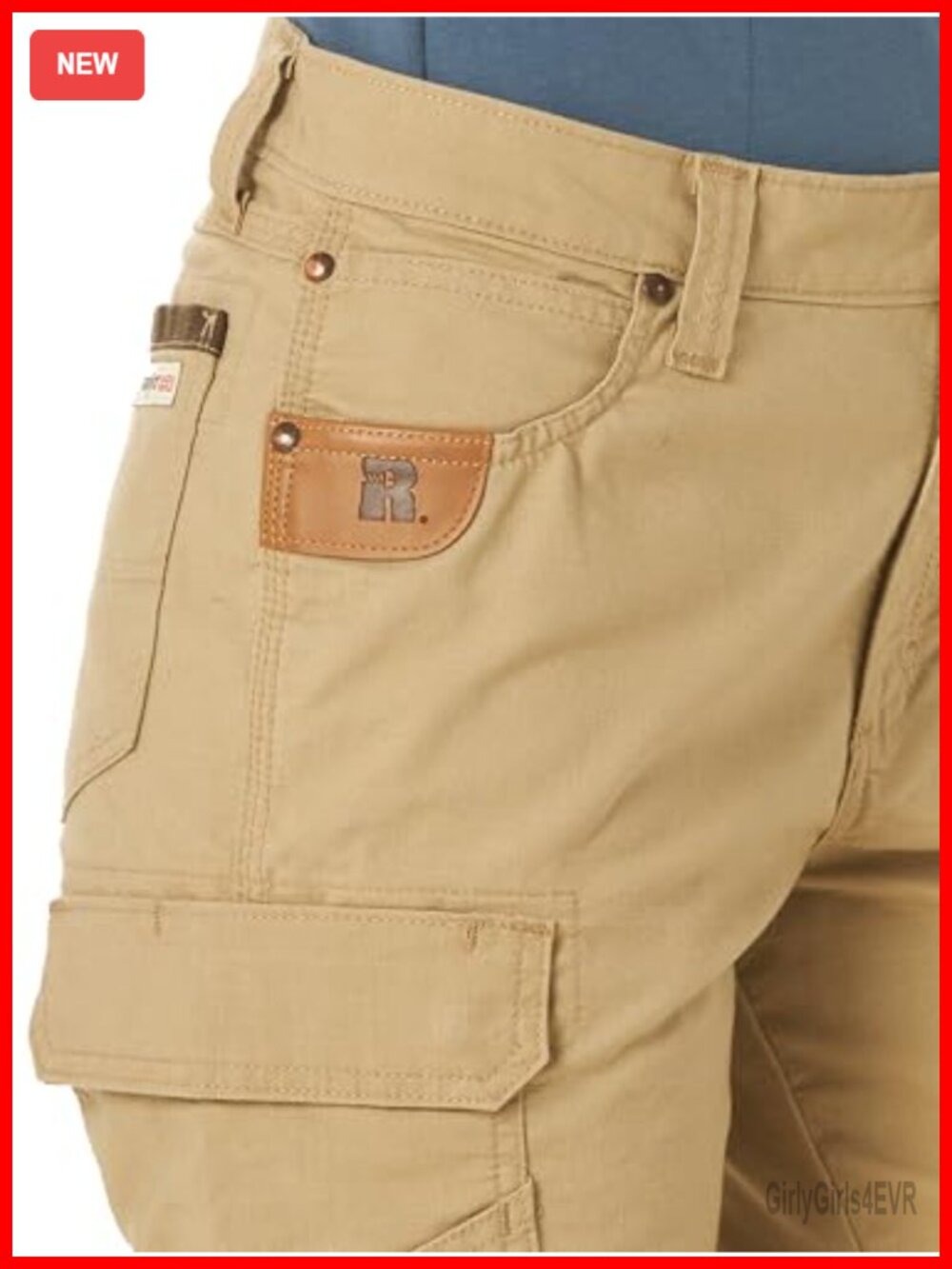 Riggs Workwear Ranger Cargo Pant Mid Rise Straight Leg Stretch Ripstop - Picture 5 of 6